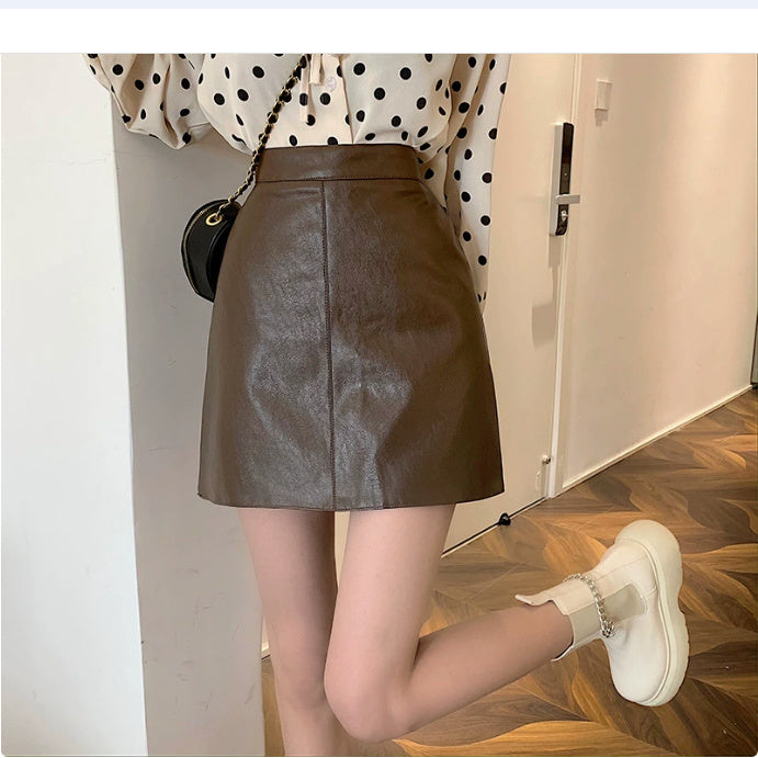 Sexy Shiny PU Leather Minirock für Damen